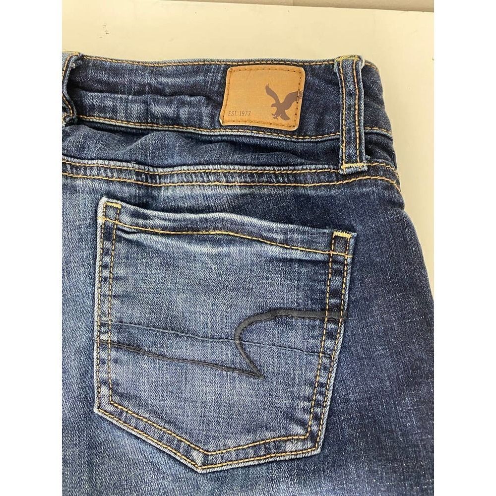 American Eagle Jeans Jegging Super Stretch Blue Jeans - Size 0 - Picture 6 of 8